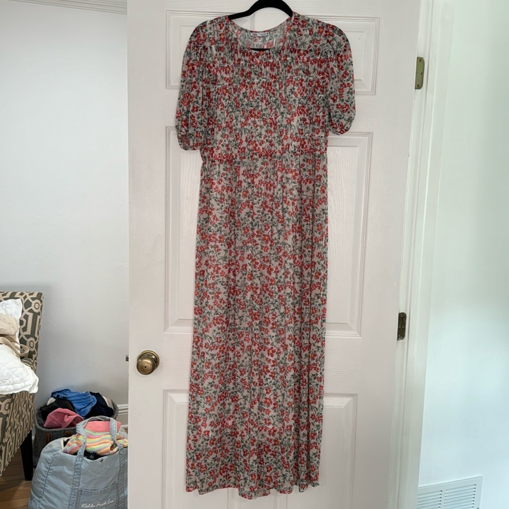 Zara smocked dress